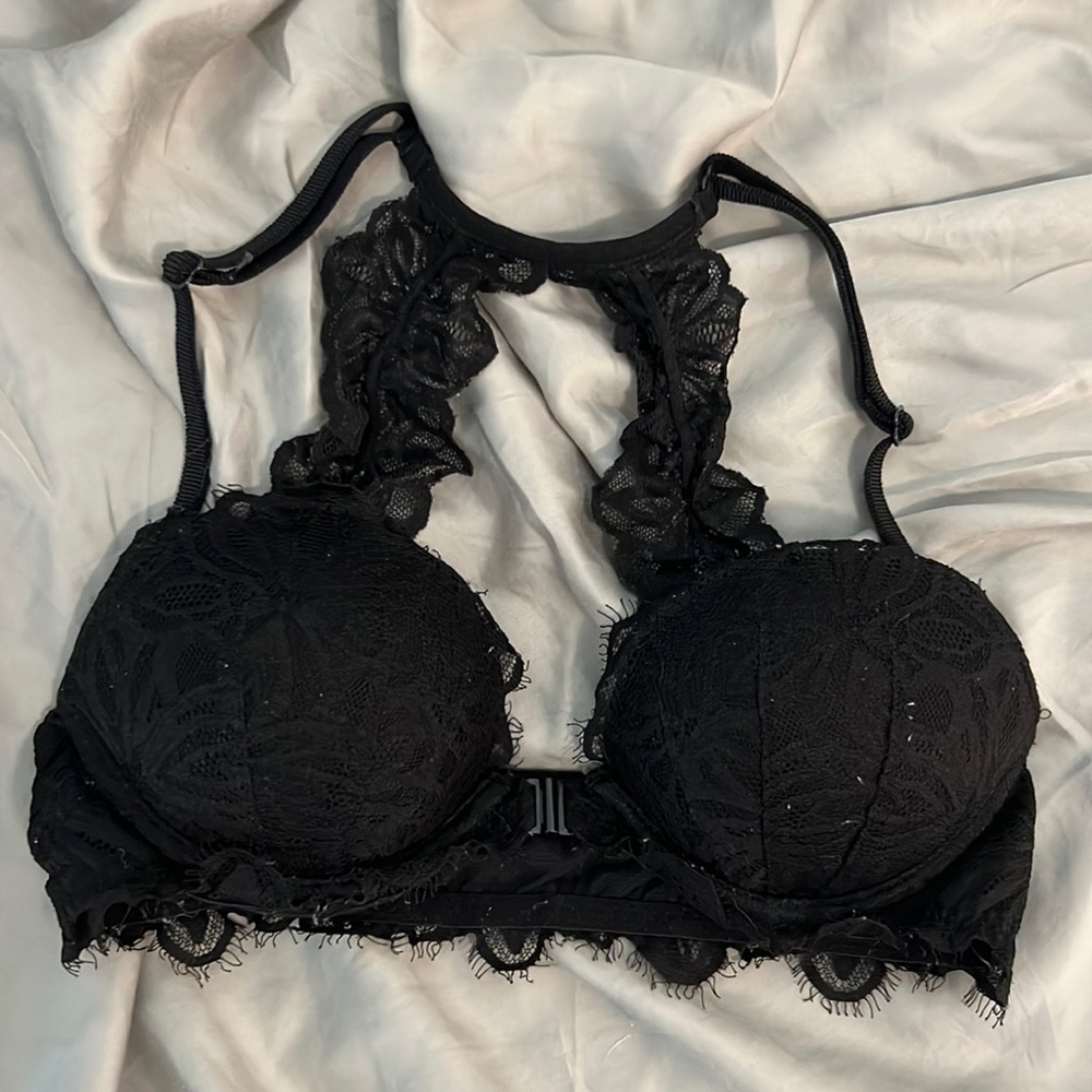 Black Pink Bralette 32B